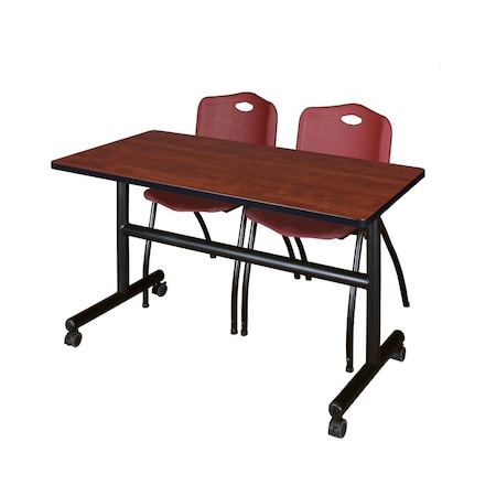 Kobe Tables > Nesting Tables > Kobe Flip Top Table & Chair Sets, 48 W, 24 L, 29 H, Cherry MKFT4824CH47BY
